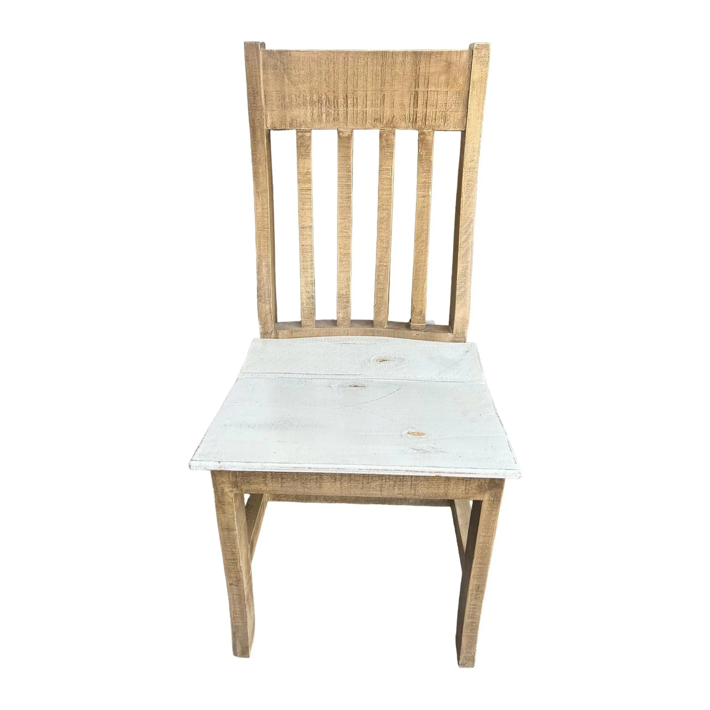 Antique White Wash Teak Chair
