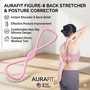 8-Shaped Elastic Yoga Tension Rope, Resistance Bands for Chest-Arm-Shoulder Stretches, Home Workout Equipment for Upper Glute & Calf Raise Mobility Training