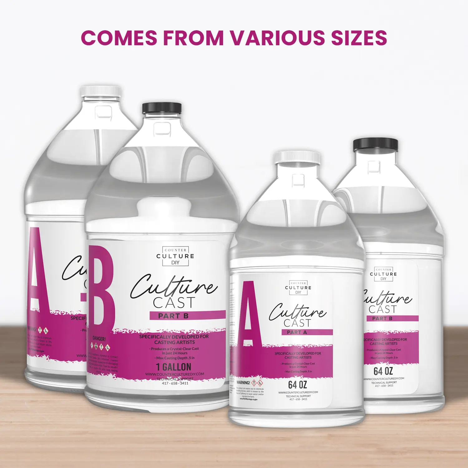 Culture Cast Casting Resin - 64 OZ - Suitable for Mold and Plastic Injection Molding - Ideal for Filming & Filming Applications