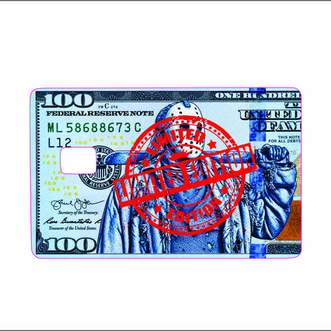 100 Dollar Bill Debit Card Holographic skin