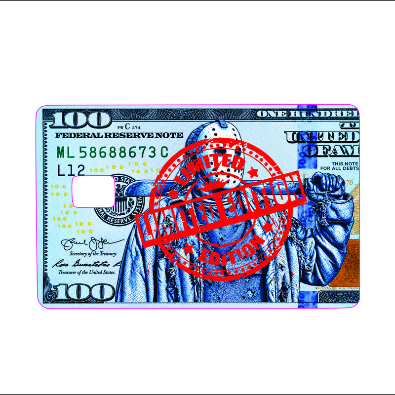 100 Dollar Bill Debit Card Holographic skin