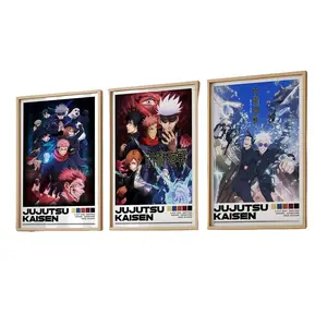 Jujutsu Kaisen Poster - Anime Wall Art - Manga JJK Posters - Colorful Art Room Decorations Photo Artistic Print Wall Ornaments
