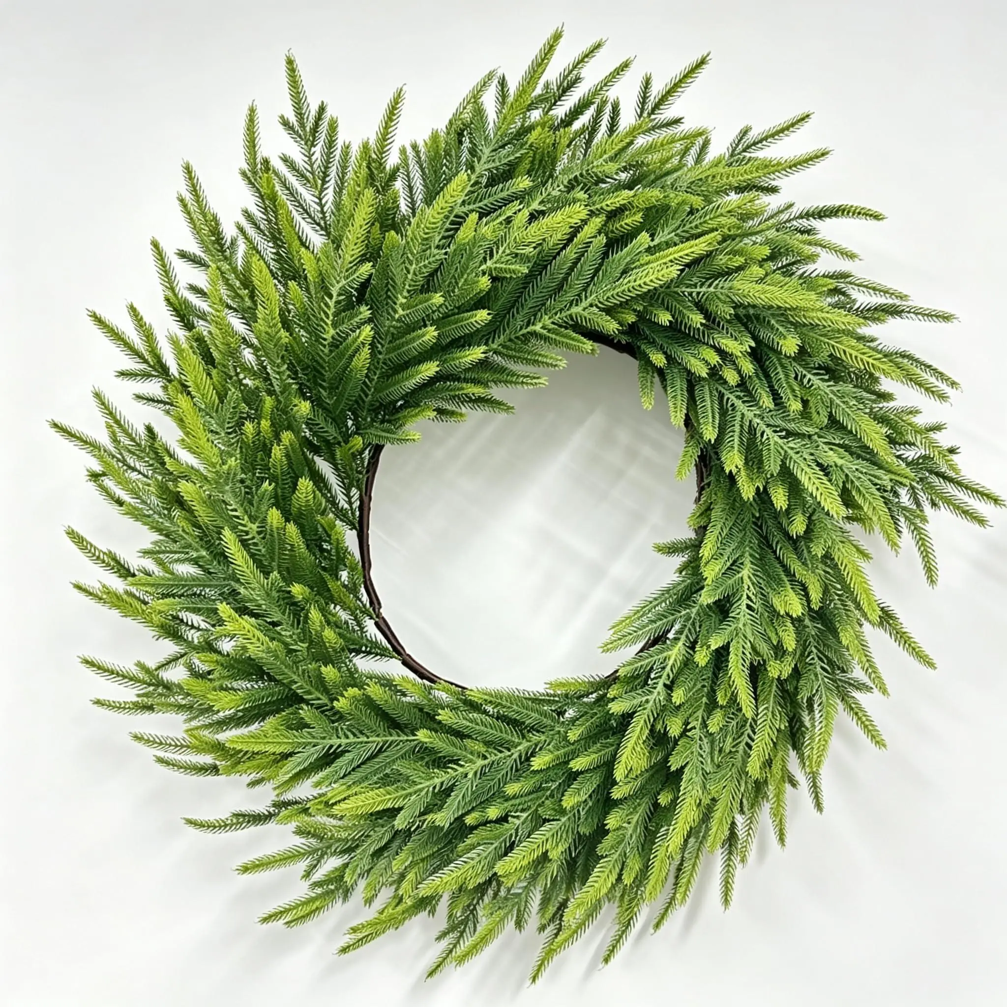Garvee 26 Inches CNatural Christmas Wreath DIY Front Door Decor | Christmas Greenery Wreath, Full and Lush Dense Branch Coverage, Plain Wreath for Custom Decoration