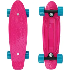 17x5 Inch Mini Skateboard with Top Design, Mini Cruiser Skateboard for Beginners with ABEC-7 Bearing and Soft PU Wheels -