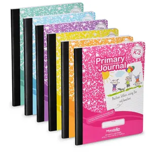 Primary Composition Notebooks, Primary Journal Grades K 2, Preschool, 1st Grade, Kindergarten Notebooks, Primary Ruled - 9.75″ x 7.50″ - Sturdy Covers - 100 Sheets - Assorted Colors
