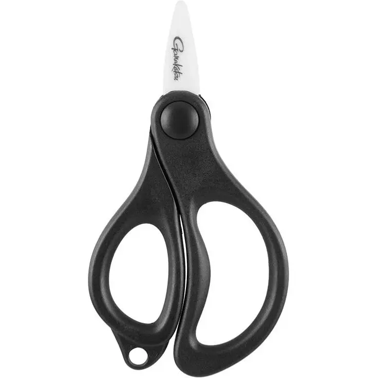 Gamakatsu Ceramic Sharpened Scissors - 4.75 in Compact Hand Tool with Durable Plastic Handle, Versatile Tool for Anglers in Freshwater, Saltwater Environments