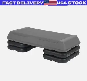 28“ Aerobic Step Adjustable Height 4-6-8" Fitness Anti-slip Exercise Stepper