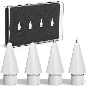 Upgraded Apple Pencil Replacement Tips - 1St/2Nd Gen, Precise Control, Metal Nibs, Pen-Like 0.78Mm Longer Tips for Ipad - No Wear Out (4 Pack) Inesore