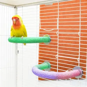 Parrot Stand Pole U-Shaped Climbing & Biting Frame, Sandblasted Resin Stand Bar, Tiger Skin Xuanfeng Bird Perch Platform