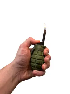 3D Printed Grenade Bic Lighter Holder, Bic Lighter Keychain, Smoker accessory, Lighter Leash, Gift for him, Stoner Accessory lighters
