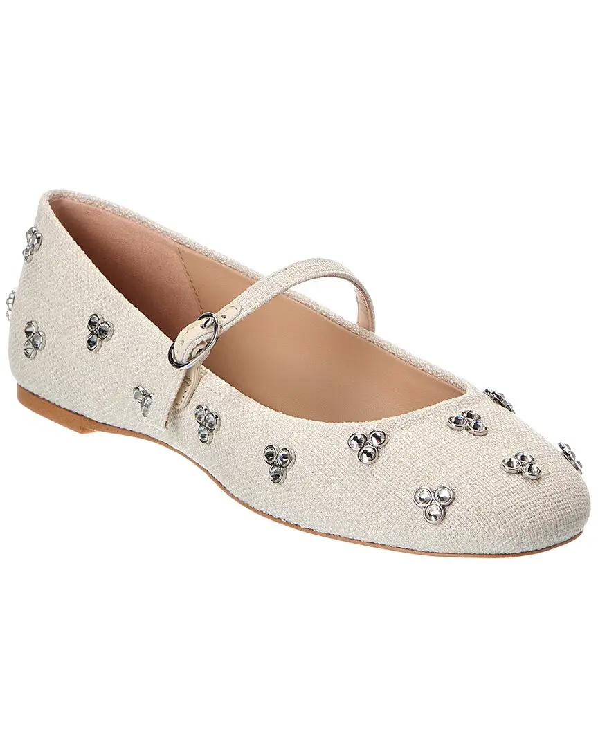 Stuart Weitzman Tammy Linen Mary Jane Ballet Flat
