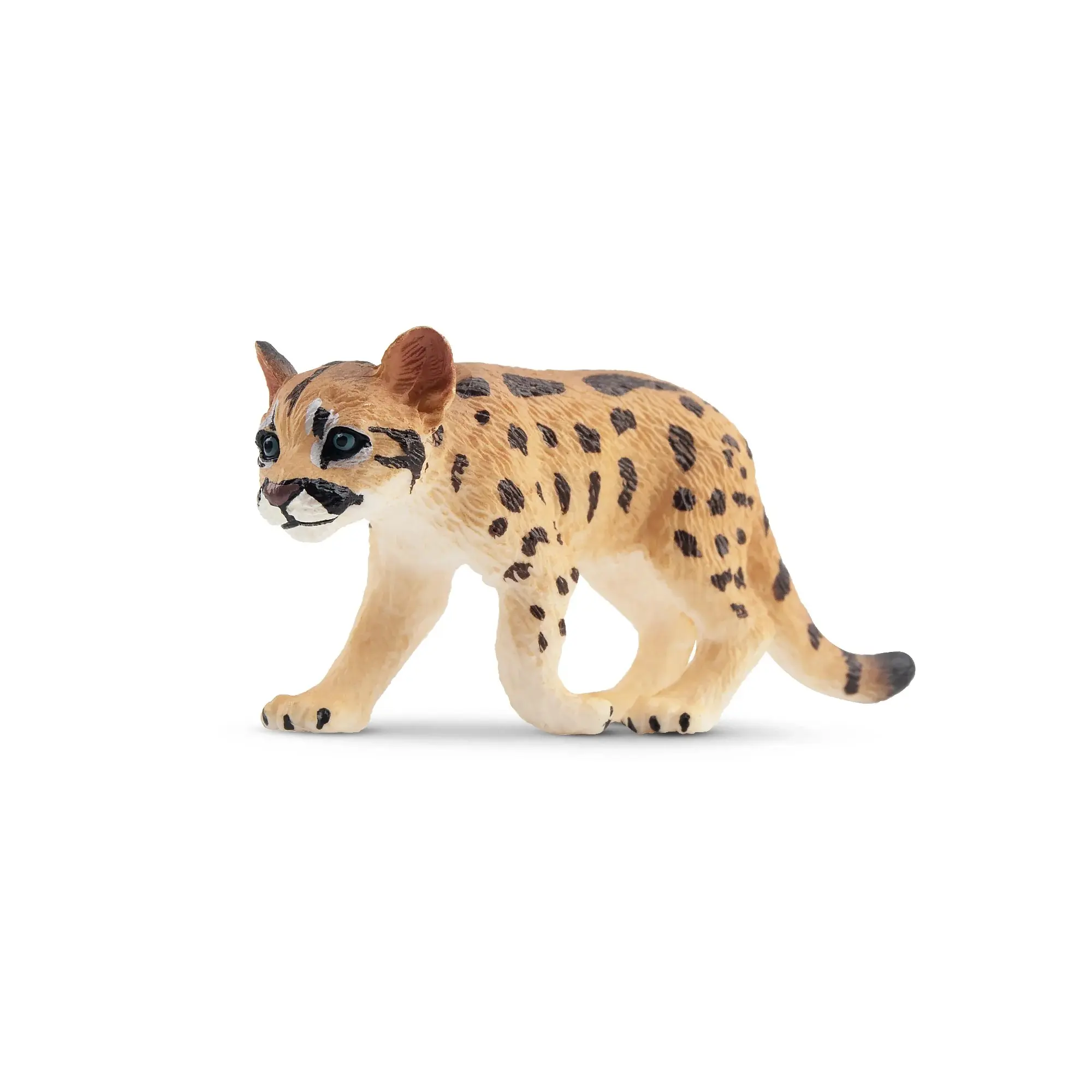 TOYMANY PVC Solid Hand-Painted Mountain Lion Cub Figurine - 0.41 oz/11.51 g Realistic Animal Nature Model, Collectible Toy for Age 3+, Unisex Montessori Sensory Play Gift