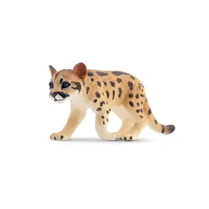 TOYMANY PVC Plastic Single Hand-Painted Mountain Lion Cub Figurine - Realistic Plastic Wildlife Animal Model, Ideal for Early Education, Montessori Sensory Play, Thoughtful Collectible Gift for Enthusiasts