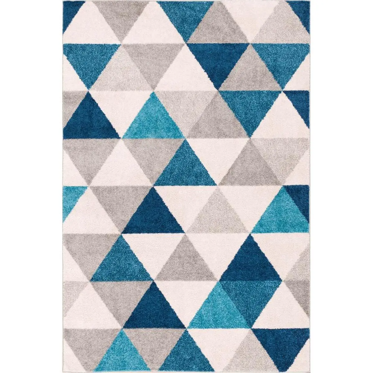 212 MAIN Alvin Modern Geometric Area Rug - Blue, 5x7 ft, Indoor Use, Stain-Proof Indoor Textile Carpet