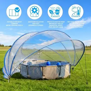 Retractable swimming pool covers, PVC film fiberglass rod swimming pool fences, outdoor swimming pool accessories