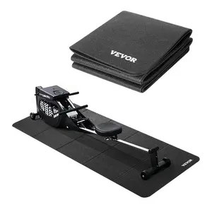 VEVOR Foldable Walking Pad Treadmill Mat, 1/4 Thick, 24x 68 Exercise Equipment Mat for Elliptical on Carpet Hardwood Floor, High Density PVC Floor Protector, Waterproof and Non-slip for Home Gym