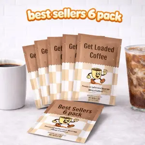 Best Sellers Loaded Coffee 6 pack | Coffee Powder Mix Packets | Hot or Iced | Make at Home | On-the-Go
