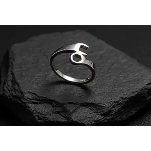 Wrench Ring, Sterling Silver Men & Women's Ring, Masculine Silver Band, High Polished non tarnish ring, Gift for him, Mechanic, Tools