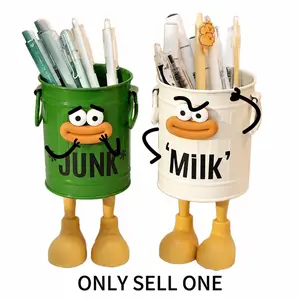 Cartoon Cute Sausage Mouth Storage Tube, Large Capacity, Stable Placement, Office Desk Stationery Organizer, Trendy and Adorable Design