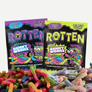 8pk of Gummy Worms, Original & Sour Candy Snacks (1.8 oz Bags)