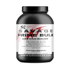 Savage AF Prime Bulk Mass Gainer Protein Powder – Chocolate Milkshake 5LB
