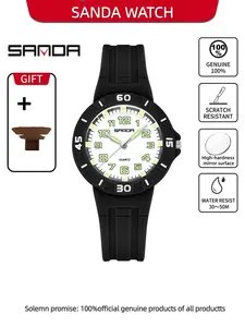 Sanda's new women's quartz watch with luminous and waterproof features for female students. It is a durable, lightweight, luxurious, and versatile watch with a versatile temperament