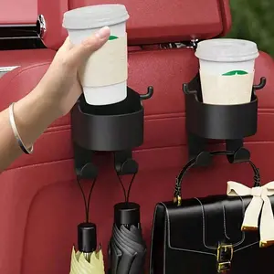 3-Piece Car Seat Cup Holder Set, Multi-Functional Backrest Hooks, Creative Water Bottle Rack, Phone Stand, Rear Storage Organizer, Car Backseat Organizer