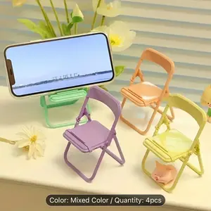Desktop Cell Phone Holder Cartoon Folding Chair Shape Stand