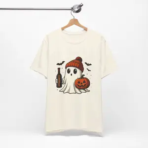 CaBOOnet Spooky Ghost Halloween Tee, Unisex Short Sleeve Shirt, Halloween Costume Top, Fun Ghost Shirt, Pumpkin Party Apparel