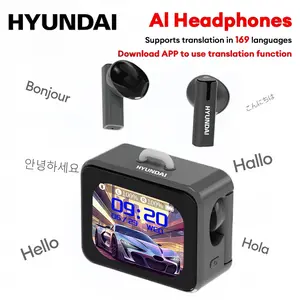HYUNDAI C19 Multifunction Wireless Earbuds with Bluetooth 6.0, App-Based Translation Support, LED Smart Display, Anti-Loss Earbud Finder, Hi-Fi Sound, In-Ear Headphones for Music & Calls, Ideal Gift for Men & Women, Compatible with Android & iOS