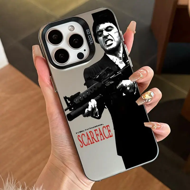 Scarface Pattern Phone Case, Phone Protective Cover, Phone Accessory Compatible with iPhone17 16 15 14 13 12 11 Pro Max Plus, Casing