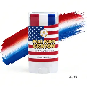 Patriotic Red White Blue Face Paint Stick Makeup for 4th of July, Sports & Events Easy Face & Body Paint for Baseball, Softball & 4th of July Accessories for Women Independence Day Stick,summerwins