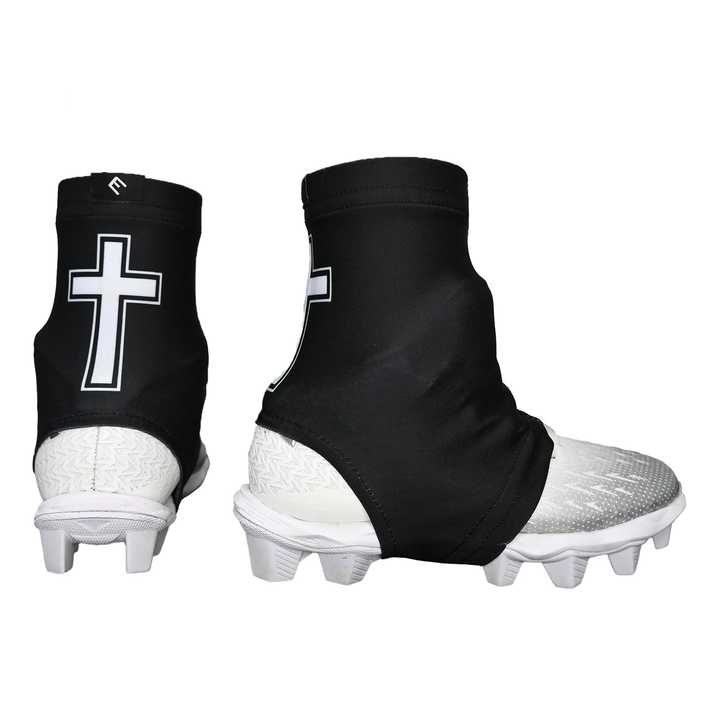 Faith Cross Black Cleat Covers (Spats) Faith Cross Black Cleat Covers (Spats)