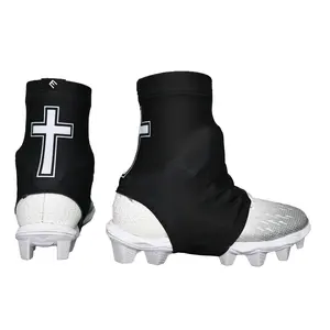 Faith Cross Black Cleat Covers (Spats)