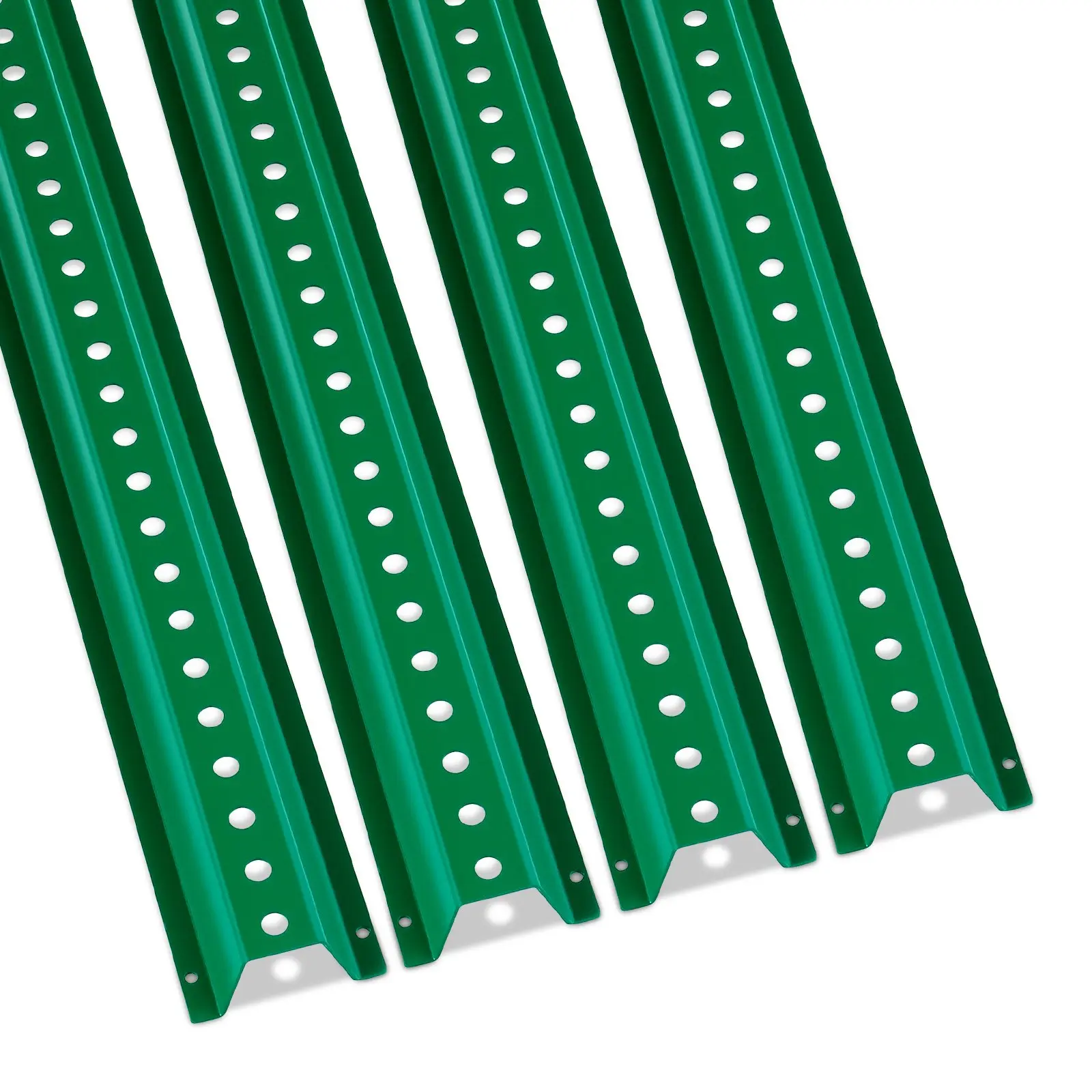 VEVOR 4-Pack 6FT Galvanized Metal Powder Coated Fixed U-Channel Post, High Strength & Durability Heavy-Duty Road Sign Pole for Gardening, Traffic Intersection, Easy Installation (For Information & Promotional Purposes), Steel