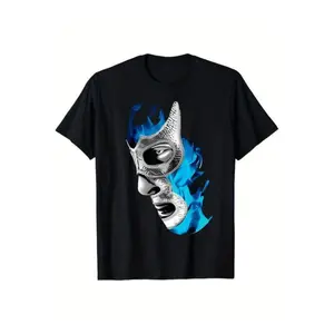 Mexican Wrestling Legend Demon Blue Lucha Libre Art T-Shirt Design