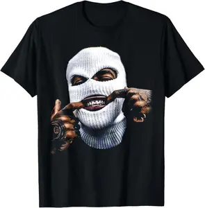 FUNNY HIP HOP HIPHOP GOLD TEETH HUSTLE Casual Shortsleeve Cotton T-Shirt
