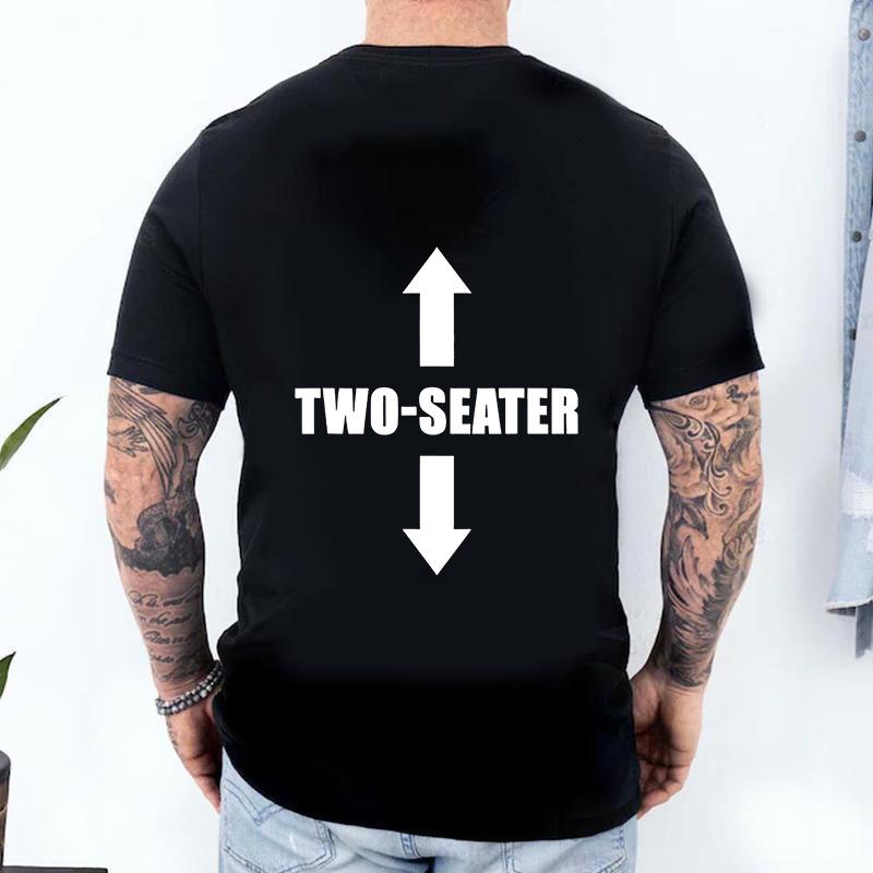 [100% Cotton] Vintage Two Seater Arrows Funny College Humor Shirt, Funny Mens T-Shirt, Sarcastic Shirt For Men, Funny Saying Shirts, Cool Gift for Him Graphic tees  Golf Gift T-Shirt For Men and Women
