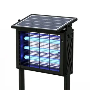 Solar USB Rechargeable Bug Zapper Light with 3 LED Tubes, Easy Setup Outdoor Mosquito Killer with Standing Base for Backyard, Camping (Sports & Outdoor, Camping & Hiking, Personal Care)