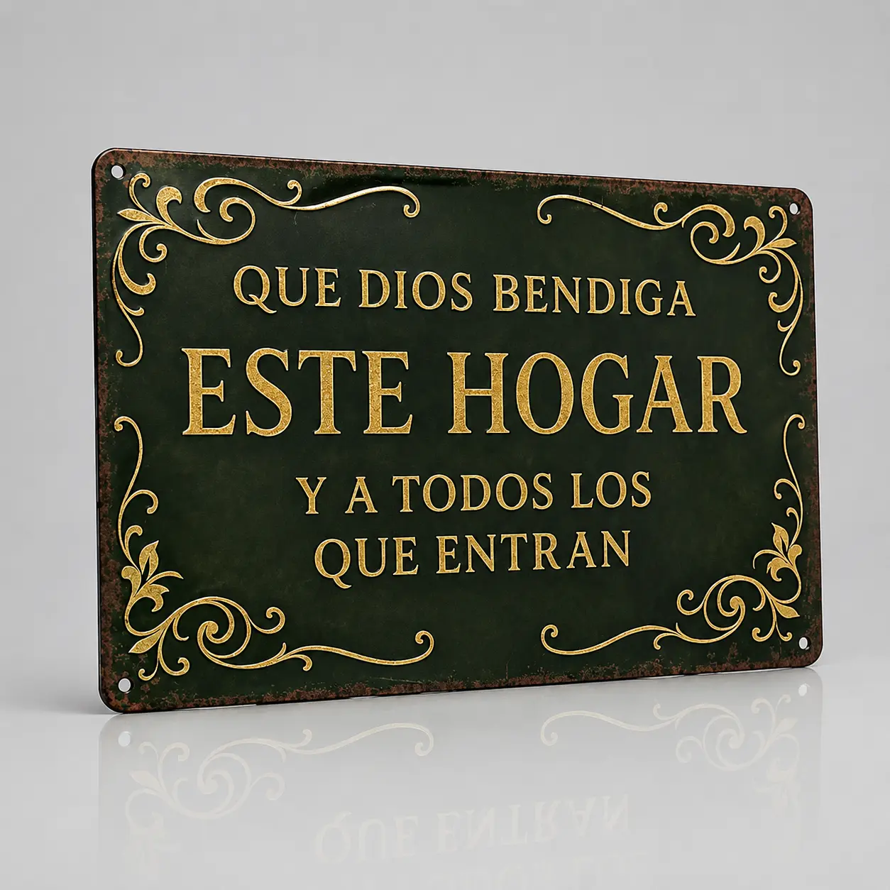 Que Dios Bendiga Este Hogar Metal Sign, Spanish Christian Wall Decor, Religious Home Decor, Faith Wall Art, House Blessing Sign, Gift for Family, 8x12 Inch