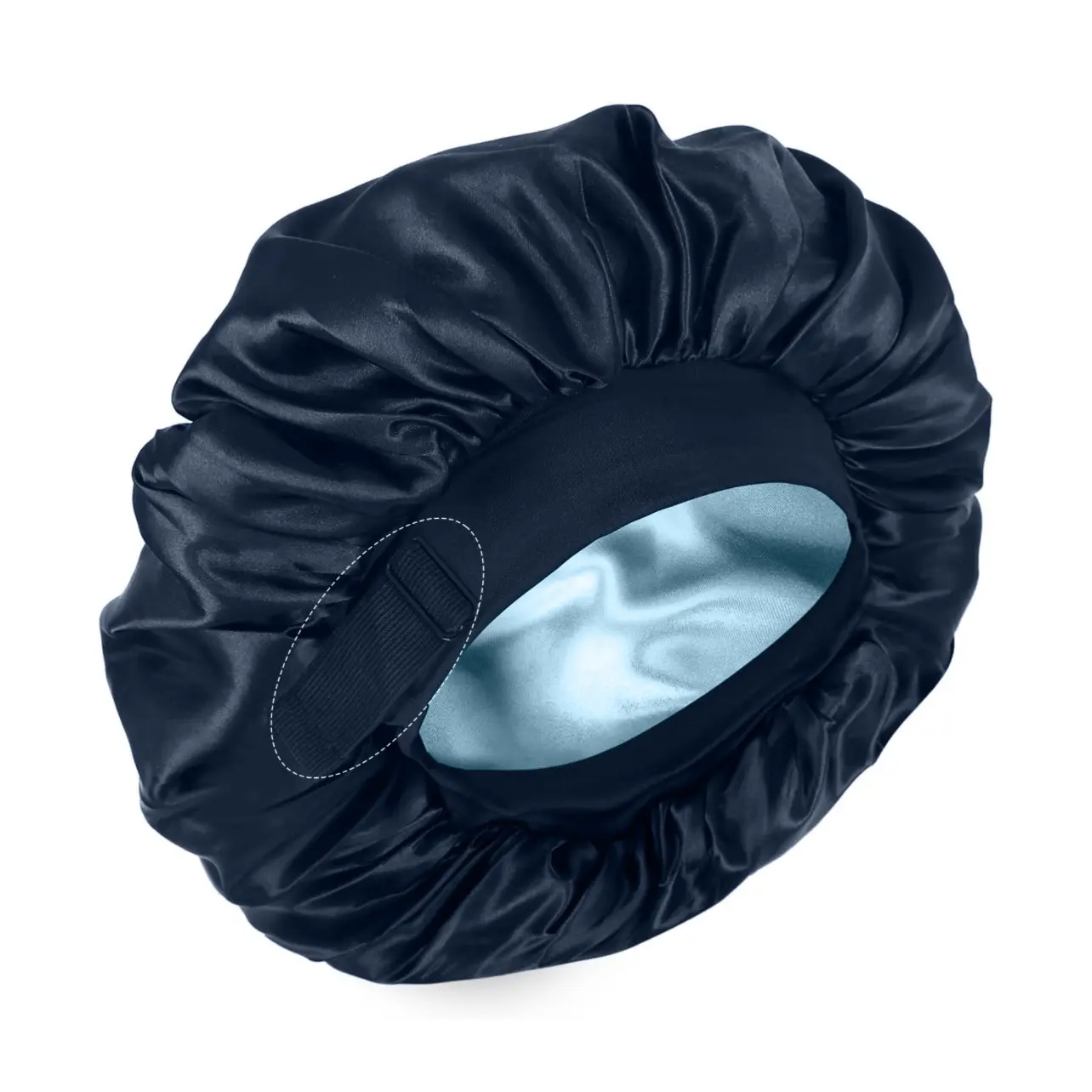 Silk  for Sleeping Double Layer Satin  Adjustable  for Black Woman Sleep Cap Reversible Hair  for Curly Hair (BlackandPurple) love  lucy bonnet hats Daily Heatless Elastic Haircare