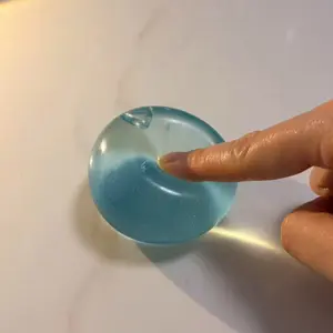 Soft Simulated Maltose Squishy Toy Blue Clear Decompression Sensory Anti-Stress Fidget