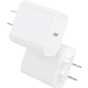 2Pack USB C Charger Block 20W, USB-C Power Adapter - iPhone Chargers with Fast Charging Capability, Type C Wall Charger for iPhone 15/15 Plus/15 Pro Max/14 Series, Galaxy, Pixel, Pad - White