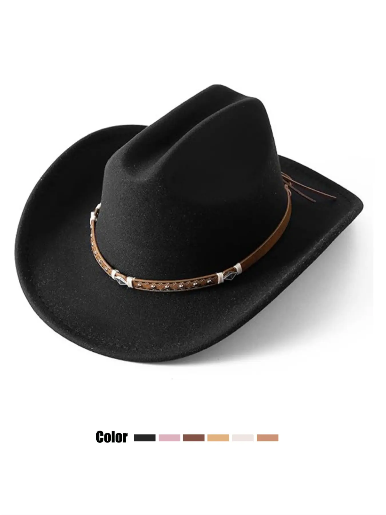 Classic Western Cowboy Felt Hat Plain Pattern Unisex Fit Fashion Vintage Denim Cap, Stylish Retro Fedora for Men and Women, Perfect for Casual Wear, All Seasons, Quality Fabric, Timeless Design, Classic Western Look