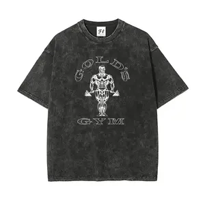 Men’s Washed Vintage Gym Style T Shirt Retro 90s Inspired Graphic Tee Oversized Streetwear Essential Trendy Casual Athleisure Top Summer Must Have