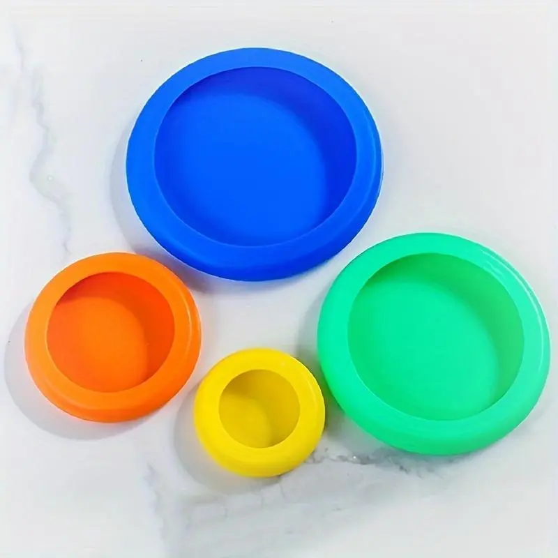 Silicone fresh-keeping cover 4-piece household sealed cover Refrigerator food fresh-keeping cover Flexible stretchable fresh-keeping cover