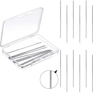 12 Pieces 2.36 Inches Snag Nab It Snag Repair Needle Tools for Woven and Knits Sewing Stitching, Suitable for Knitted Woven Cloth Garments Drapes(Sliver)