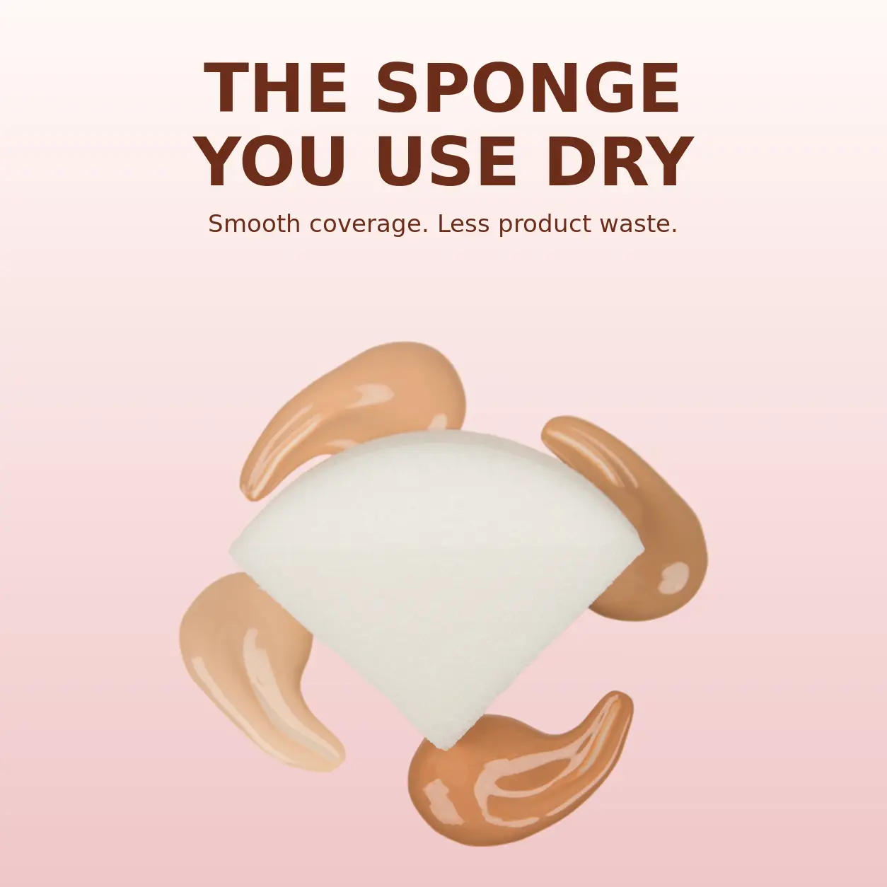 StansOut Beauty Sponge, No-Water Makeup Blender and Foundation Applicator, Thermoreactive, Reusable, Absorbs Less Product