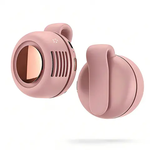 Portable Silent Bladeless Electric Fan, Rechargeable Personal Fan, Adjustable 3-speed Suspended Waist Fan, Rotating Body Fan, Suitable for Outdoor Travel, Rechargeable Wind Fan, Rechargeable Fans