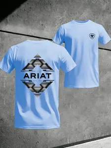 Unisex Ariat Print T-Shirt, Men's Fashion Crew Neck Tee, Comfortable and Stylish, Ideal for Casual Wear and Home Relaxation